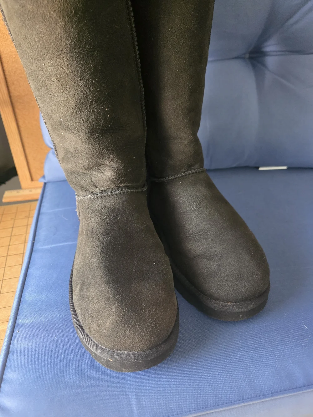 UGG Australia Classic Tall Black Sheepskin Boots Size 9